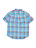 Ralph Lauren 100% Cotton Plaid Blue Short Sleeve Button-Down Shirt Size 14 - 16 - photo 2