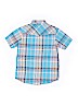 Old Navy Plaid Blue Short Sleeve Button-Down Shirt Size S (kids) - photo 2