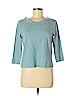 J.jill 100% Cotton Blue 3/4 Sleeve T-Shirt Size S (petite) - photo 1