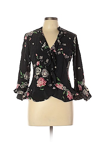 Lauren by Ralph Lauren 3/4 Sleeve Silk Top (view 1)