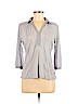 The Limited 100% Polyester Gray 3/4 Sleeve Top Size L (petite) - photo 1