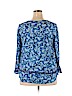 Gap 100% Modal Blue Long Sleeve Blouse Size XL - photo 2