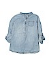 Carter's 100% Cotton Solid Blue Long Sleeve Button-Down Shirt Size 6 - photo 1