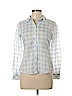 Foxcroft 100% Cotton Blue Long Sleeve Button-Down Shirt Size 8 (petite) - photo 1