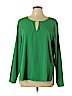 Banana Republic 100% Polyester Green Long Sleeve Blouse Size L - photo 1