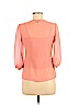 Talbots 100% Polyester Pink 3/4 Sleeve Blouse Size 2 (petite) - photo 2