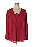 Style&Co 100% Polyester Red Long Sleeve Blouse Size XL - photo 1