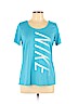 Nike 100% Polyester Blue Short Sleeve T-Shirt Size L - photo 1