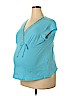 Motherhood Blue Short Sleeve Top Size XL - photo 1