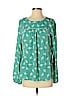 Ann Taylor LOFT Outlet 100% Polyester Teal Long Sleeve Blouse Size S - photo 1