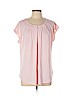 Ann Taylor Pink Short Sleeve Top Size L - photo 1