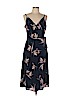 Amour Vert 100% Silk Blue Cocktail Dress Size L - photo 1