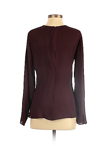 Theory Long Sleeve Silk Top (view 2)