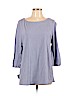 Ann Taylor LOFT Outlet 100% Cotton Purple 3/4 Sleeve T-Shirt Size XL - photo 1
