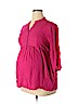 Oh! Mamma 100% Rayon Pink 3/4 Sleeve Blouse Size XL - photo 1