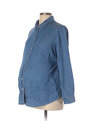 Motherhood Long Sleeve Button-Down Shirt (view 1)