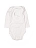 Carter's 100% Cotton Solid White Long Sleeve Onesie 3-6 MO / 6 MO - photo 1
