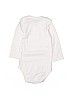 Carter's 100% Cotton Solid White Long Sleeve Onesie 3-6 MO / 6 MO - photo 2
