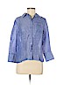 Coldwater Creek Blue 3/4 Sleeve Button-Down Shirt Size M (petite) - photo 1