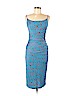 Diane von Furstenberg 100% Silk Blue Casual Dress Size 6 - photo 1