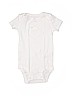 Carter's 100% Cotton White Short Sleeve Onesie 9-12 MO / 12 MO - photo 1