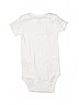 Carter's 100% Cotton White Short Sleeve Onesie 9-12 MO / 12 MO - photo 2