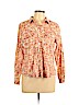 Ann Taylor LOFT 100% Cotton Pink Long Sleeve Button-Down Shirt Size L (petite) - photo 1