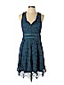 Francesco 100% Polyester Blue Cocktail Dress Size L - photo 1