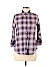 Elizabeth and James 100% Cotton Purple 3/4 Sleeve Button-Down Shirt Size M - photo 1