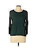 Zara 100% Rayon Green 3/4 Sleeve Blouse Size L - photo 1