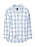 Gap Kids 100% Cotton Plaid Blue Long Sleeve Button-Down Shirt Size 12 - photo 1
