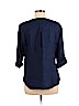 Talbots 100% Linen Blue 3/4 Sleeve Button-Down Shirt Size M (petite) - photo 2