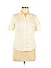 Ann Taylor Ivory Short Sleeve Silk Top Size 6 (petite) - photo 1