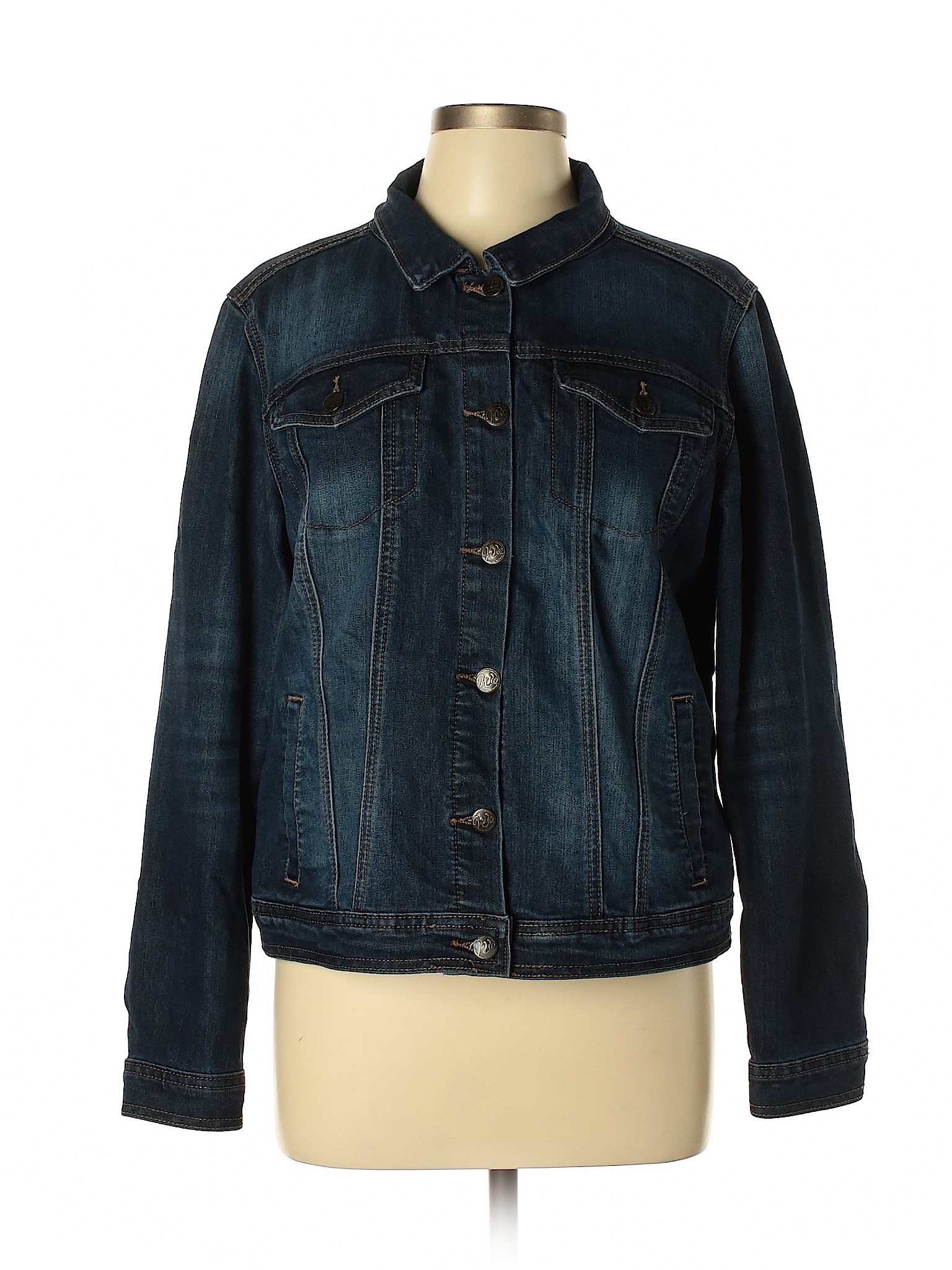 Dress Barn Women Blue Denim Jacket L Ebay