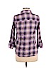 Elizabeth and James 100% Cotton Purple 3/4 Sleeve Button-Down Shirt Size M - photo 2