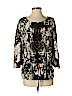 ECI 100% Polyester Brown 3/4 Sleeve Blouse Size S - photo 1