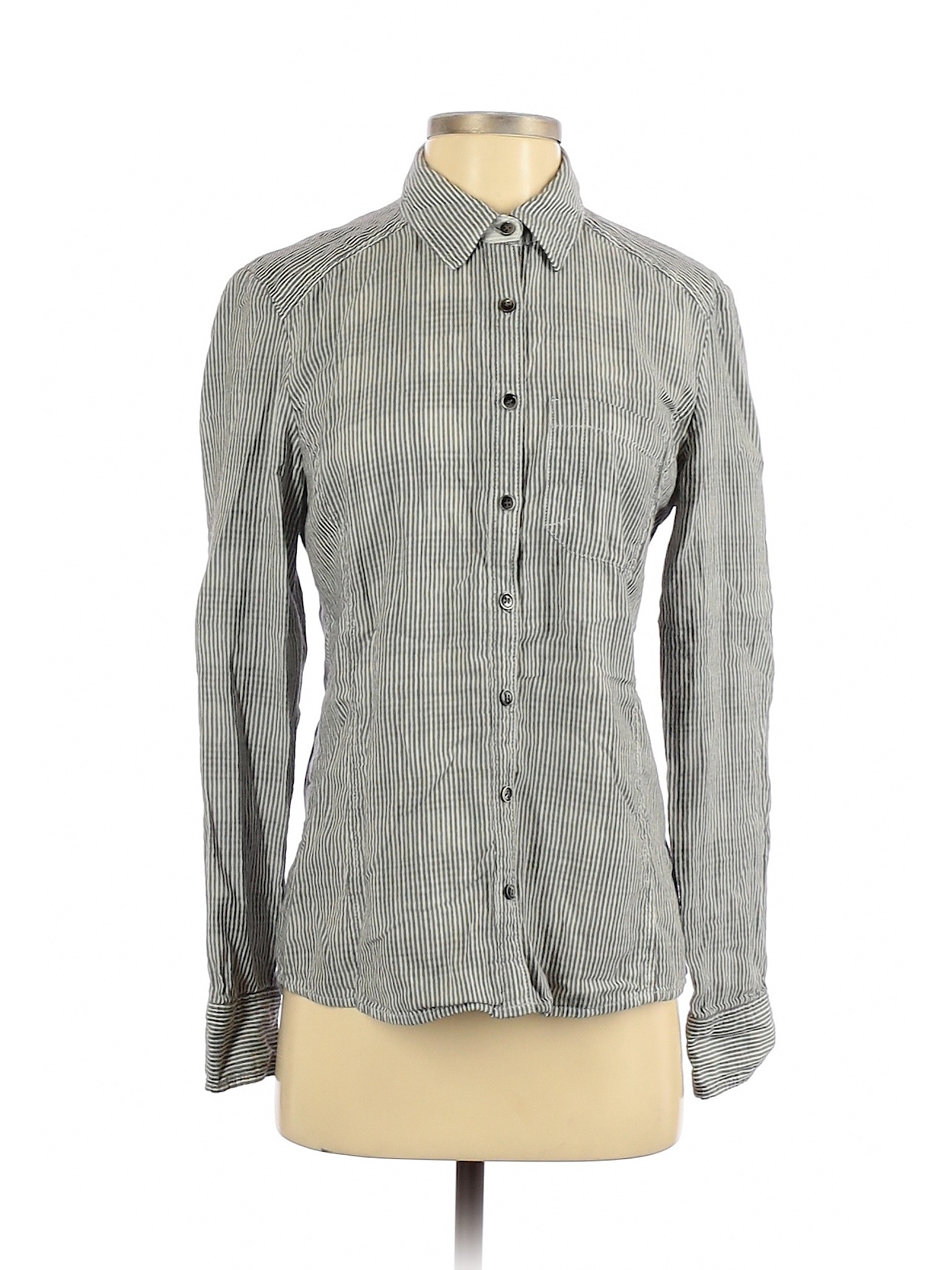 gray button down shirt women's