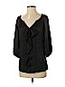 Diane von Furstenberg 100% Silk Black 3/4 Sleeve Blouse Size 0 - photo 1