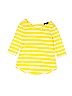 Gap Kids Outlet 100% Cotton Stripes Yellow 3/4 Sleeve T-Shirt Size 6-7 - photo 1