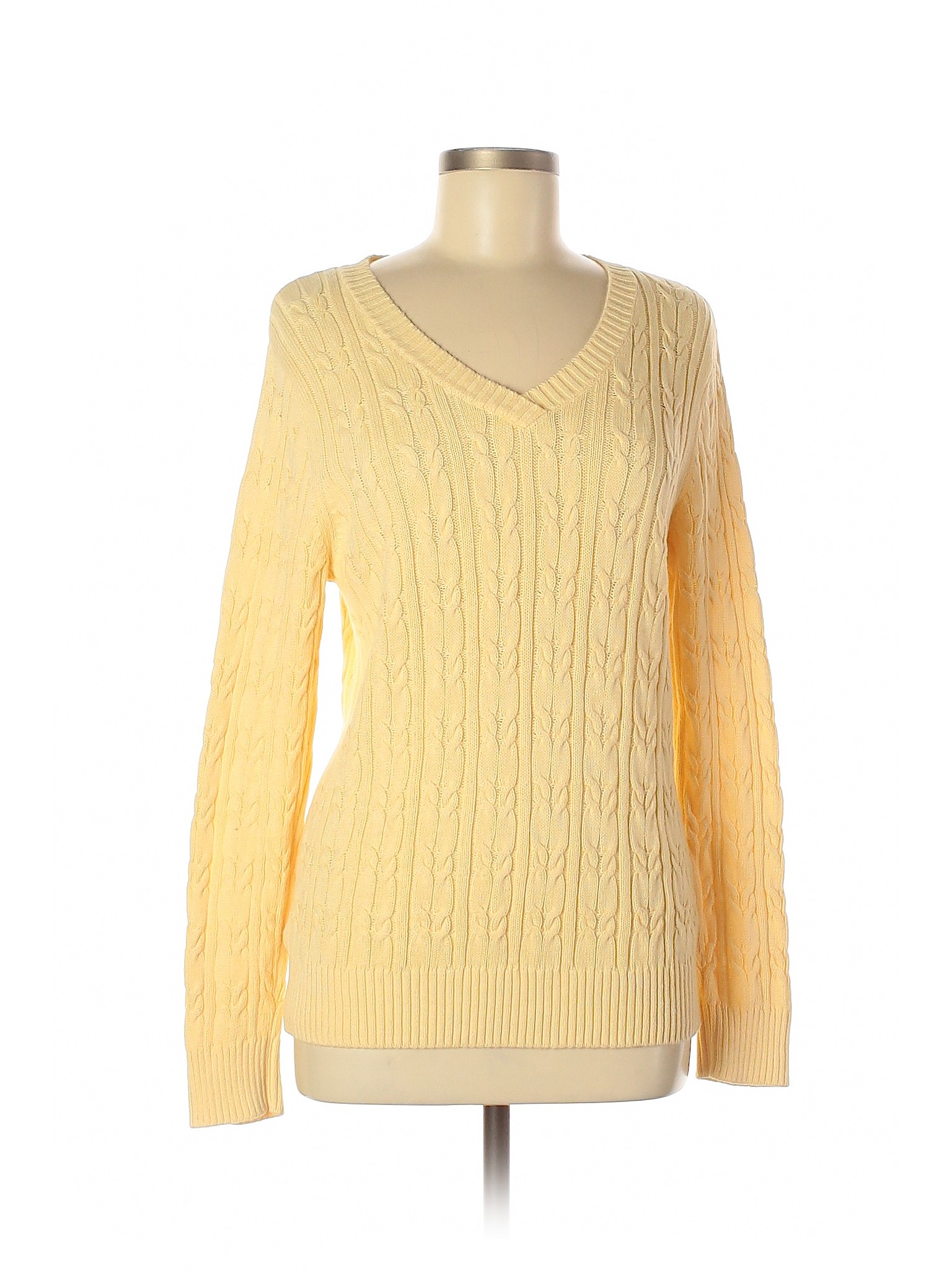 Croft & Barrow Women Yellow Pullover Sweater M | eBay