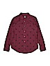 The Children's Place Print Burgundy Long Sleeve Button-Down Shirt Size 16 - photo 1