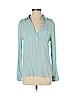 Express 100% Rayon Teal Long Sleeve Button-Down Shirt Size S (petite) - photo 1