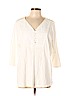 Eddie Bauer 100% Cotton White 3/4 Sleeve Top Size XXL - photo 1