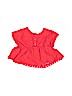 Old Navy 100% Cotton Red Short Sleeve Blouse Size 6-12 mo - photo 2
