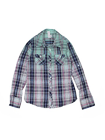 Justice Long Sleeve Button-Down Shirt (view 1)