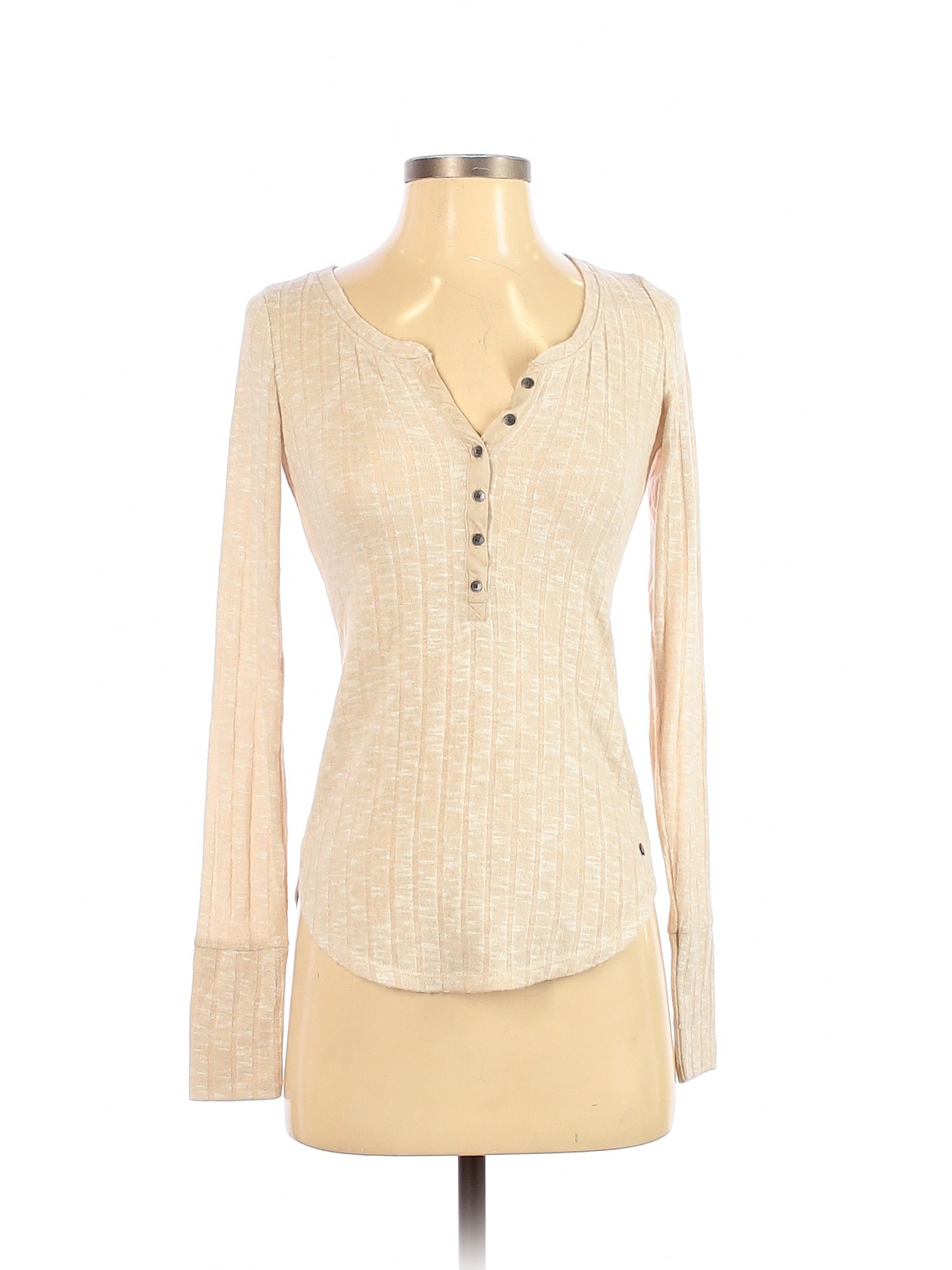 NWT Abercrombie & Fitch Women Ivory Long Sleeve Henley XS | eBay