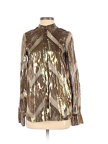 H&M Long Sleeve Silk Top (view 1)