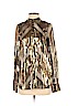 H&M Gold Long Sleeve Silk Top Size 4 - photo 1