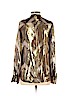 H&M Gold Long Sleeve Silk Top Size 4 - photo 2