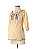 Oh! Mamma 100% Cotton Tan 3/4 Sleeve Top Size M - photo 1